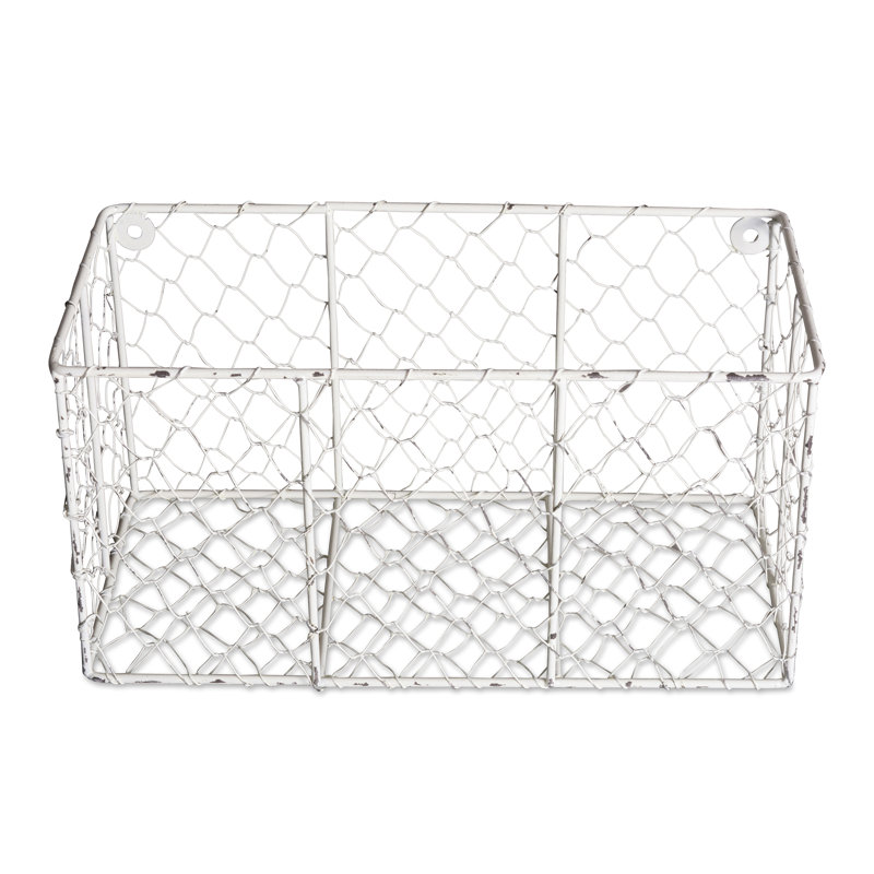 Gracie Oaks Deloatch Metal Wall Organizer with Wall Baskets & Reviews Wayfair